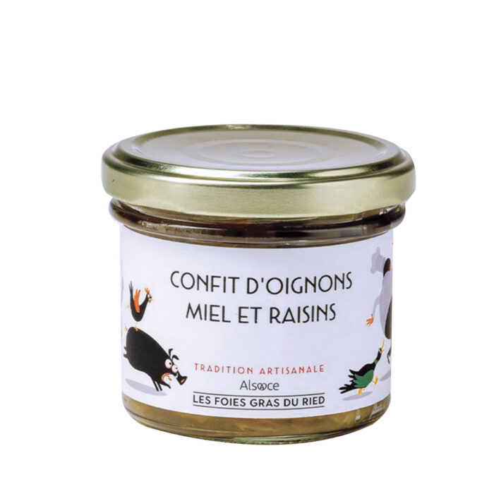 Confit d’oignons, raisins et miel - Les Foies Gras du Ried